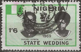 NIGERIA 1969 Wedding Of General Gowon - 1s6d Yakubu Gowon And Victoria Zakari AVU - Nigeria (1961-...)