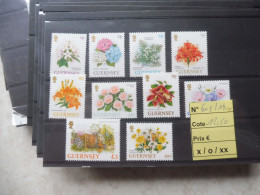 Guernersey Guernsey  605/614 + 642-611/611a/612a Parfait Etat  Neuf Mnh ** Les Fleurs Bloemen Flowers - Guernesey