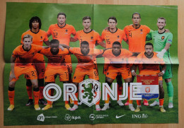 Netherlands Dutch National Team Football Male And Female Team Poster 59.3 X 41.6 Cm  SL3/2 - Sonstige & Ohne Zuordnung