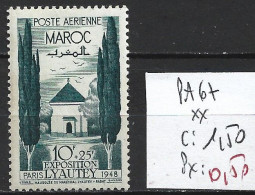 MAROC FRANCAIS PA 67 ** Côte 1.50 € - Poste Aérienne