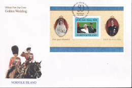 Norfolk Island 1997 50th Anniv Queen Sc 631 FDC - Norfolk Island