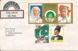 Pakistan Cover Sent Air Mail To Germany 9-5-1998 Good Franked Topic Stamps - Pakistan