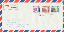 Zimbabwe Air Mail Cover Sent To Germany Topic Stamps - Zimbabwe (1980-...)