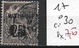MARTINIQUE  17 Oblitéré Côte 30 € - Used Stamps