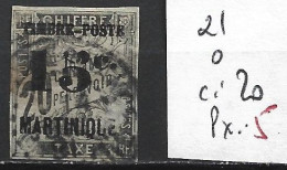 MARTINIQUE 21 Oblitéré Côte 20 € ( Clair ) - Used Stamps