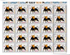 A9033 - MALDIVES - ERROR MISPERF Stamp Sheet  - 2021 - Year Of The OX - Año Nuevo Chino