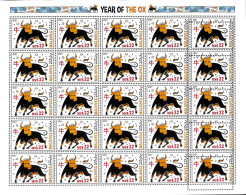A9033 - MALDIVES - ERROR MISPERF Stamp Sheet  - 2021 - Year Of The OX - Chinese New Year