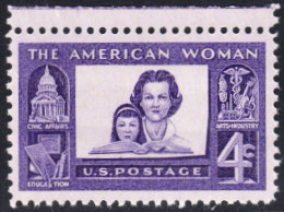 !a! USA Sc# 1152 MNH SINGLE W/ Top Margin - American Women - Ongebruikt