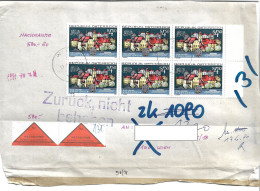 0501g: Österreich 1991, 500 Jahre Stadt Grein, Wappen, Auf MeF- Nachnahme- Briefvorderseite, Portorichtig - Briefe U. Dokumente