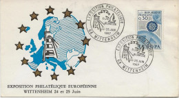 LETTRE AVEC CACHET COMMEMORATIF 68 WITTENHEIM - THEME EUROPE ET MINES .ANNEE 1967 - Bolli Commemorativi