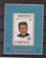 Ajman 1971 - Calcio Soccer Football - Helmut Haller (1939-2012) - Sheet Imperf. CTO - 1974 – Allemagne Fédérale