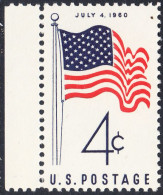 !a! USA Sc# 1153 MNH SINGLE W/ Left Margin - 50-Star-Flag - Unused Stamps
