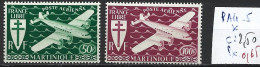 MARTINIQUE PA 4-5 * Côte 2.50 € - Airmail