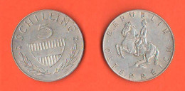Österreich 5 Schilling 1962 Austria 5 Scellini Silber Coin - Autriche
