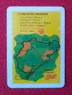 CROMO CARD TIPO NAIPE, CARTA O SIMIL Nº 7 CIRCUITOS FAMOSOS, CERVEZAS EL TURIA NÜRBURG NÜRBURGRING..GERMANY ALEMANIA F1. - Car Racing - F1