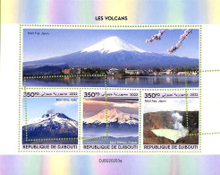 A7514 - DJIBOUTI - ERROR MISPERF Stamp Sheet - 2022 - Volcanoes - Vulkanen