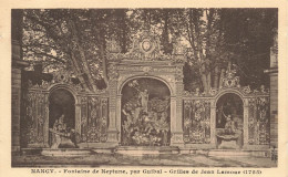 FRANCE - Nancy - Vue Générale De La Fontaine De Neptune Par Guibal - Grilles De Jean Lamour  - Carte Postale Ancienne - Nancy