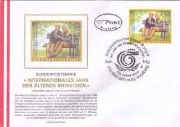 INTERNATIONALES JAHR DER ALTEREN MENSCHEN   FDC COVERS 1999  AUSTRIA - FDC