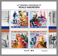 SIERRA LEONE 2023 MNH Roald Amundsen M/S – OFFICIAL ISSUE – DHQ2407 - Explorateurs & Célébrités Polaires