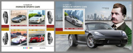 SIERRA LEONE 2023 MNH Porsche Sport Cars Rennwagen M/S+S/S – OFFICIAL ISSUE – DHQ2407 - Cars