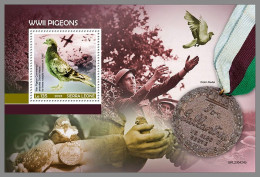 SIERRA LEONE 2023 MNH WWII Pigeons Tauben S/S – OFFICIAL ISSUE – DHQ2407 - Pigeons & Columbiformes