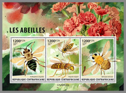 CENTRAL AFRICAN 2023 MNH Bees Bienen M/S – OFFICIAL ISSUE – DHQ2407 - Abeilles