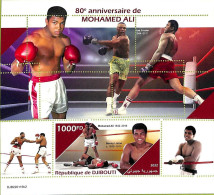 A7508 - DJIBOUTI - ERROR MISPERF Stamp Sheet - 2022 - BOXING, Mohamed Ali - Boxeo