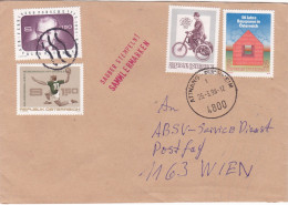 BICYCLE BEAUTIFUL STAMPED ENVELOPE  COVERS 1998  AUSTRIA - Cartas & Documentos