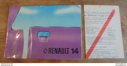 NOTICE CONDUITE ET ENTRETIEN RENAULT 14 - Auto