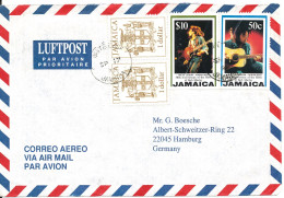 Jamaica Air Mail Cover Sent To Germany 17-9-1996 Topic Stamps - Jamaica (1962-...)