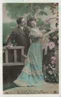 COUPLE - En échange D'un Tendre Coeur - Ne Puis Je Obtenir Une Fleur ? - Carte Postale Ancienne - Couples