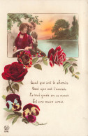 COUPLE - Quel Que Soit Le Chemin Quel Que Soit L'avenir - Couple Près D'un Lac - Carte Postale Ancienne - Parejas