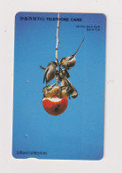 SOUTH KOREA - Birds Eating Apple Magnetic Phonecard - Corea Del Sud