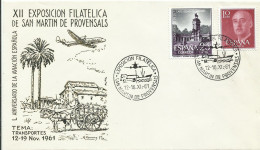 ESPAÑA,  CARTA AEREA  CONMEMORATIVA,  AÑO  1961 - Lettres & Documents