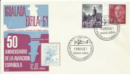 ESPAÑA,  CARTA AEREA  CONMEMORATIVA,  AÑO  1961 - Covers & Documents