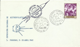 ESPAÑA,  CARTA AEREA  CONMEMORATIVA,  AÑO  1962 - Covers & Documents