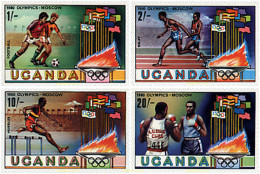 723356 HINGED UGANDA 1980 22 JUEGOS OLIMPICOS VERANO MOSCU 1980 - Ouganda (1962-...)