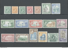 1938-52 JAMAICA - Stanley Gibbons N. 121-133a - Serie 18 Valori - MNH** ( 16 Valori) - MH* (5 Scellini E 10 Scellini) - Autres & Non Classés