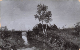 ARTS - Tableau - Une Maison De Campagne - Pont Et Rivière - Carte Postale Ancienne - Peintures & Tableaux
