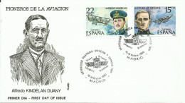 ESPAÑA,  SPD  PIONEROS DE LA AVIACION,  AÑO  1980 - FDC