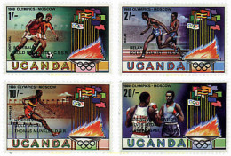 723359 HINGED UGANDA 1980 22 JUEGOS OLIMPICOS VERANO MOSCU 1980 - Ouganda (1962-...)