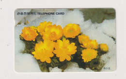 SOUTH KOREA - Flowers Magnetic Phonecard - Korea, South