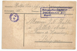 Courrier En Franchise De Prisonnier Belge Du Camp De Hameln (Hanovre) Vers Attert (1917)  Visas De Censure Du Camp - Kriegsgefangenschaft