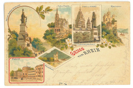 GER 56 - 17251 RHEIN, Litho, Germany - Old Postcard - Used - 1897 - Weil Am Rhein