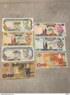 Lot De 7 Billets De Zambie Différents Dont 5 UNC / Vendu En L’état - Zambia