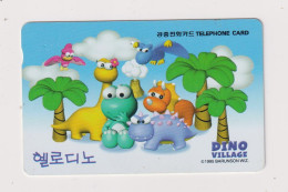 SOUTH KOREA - Dino Village Magnetic Phonecard - Corea Del Sur