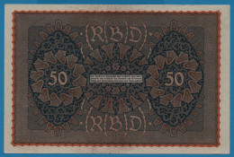 DEUTSCHES REICH 50 MARK 24.06.1919 REIHE 1 Alpha MR A #951840 P# 66 - 50 Mark