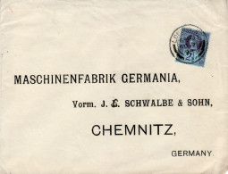 GREAT BRITAIN 1898 LETTER SENT FROM LONDON TO CHEMNITZ - Storia Postale