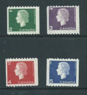 Canada Mnh  Coil Stamps Very Fresh Sg532 Set Of 4 - Ungebraucht