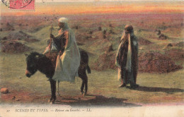 EGYPTE - Scènes Et Types - Retour Au Gourbi - LL - Ânes - Carte Postale Ancienne - Scenes